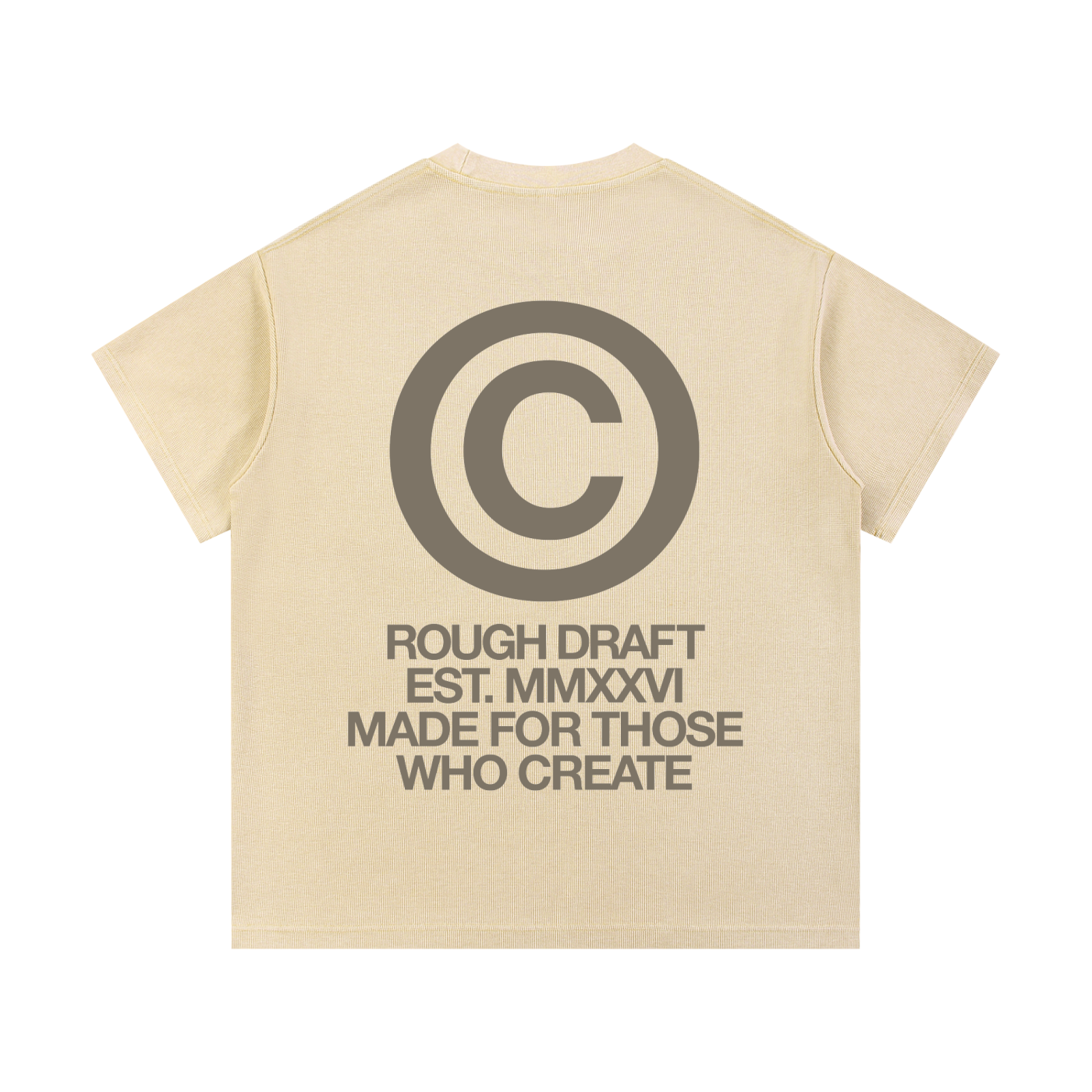 Copyright Waffle Knit Shirt - Sand